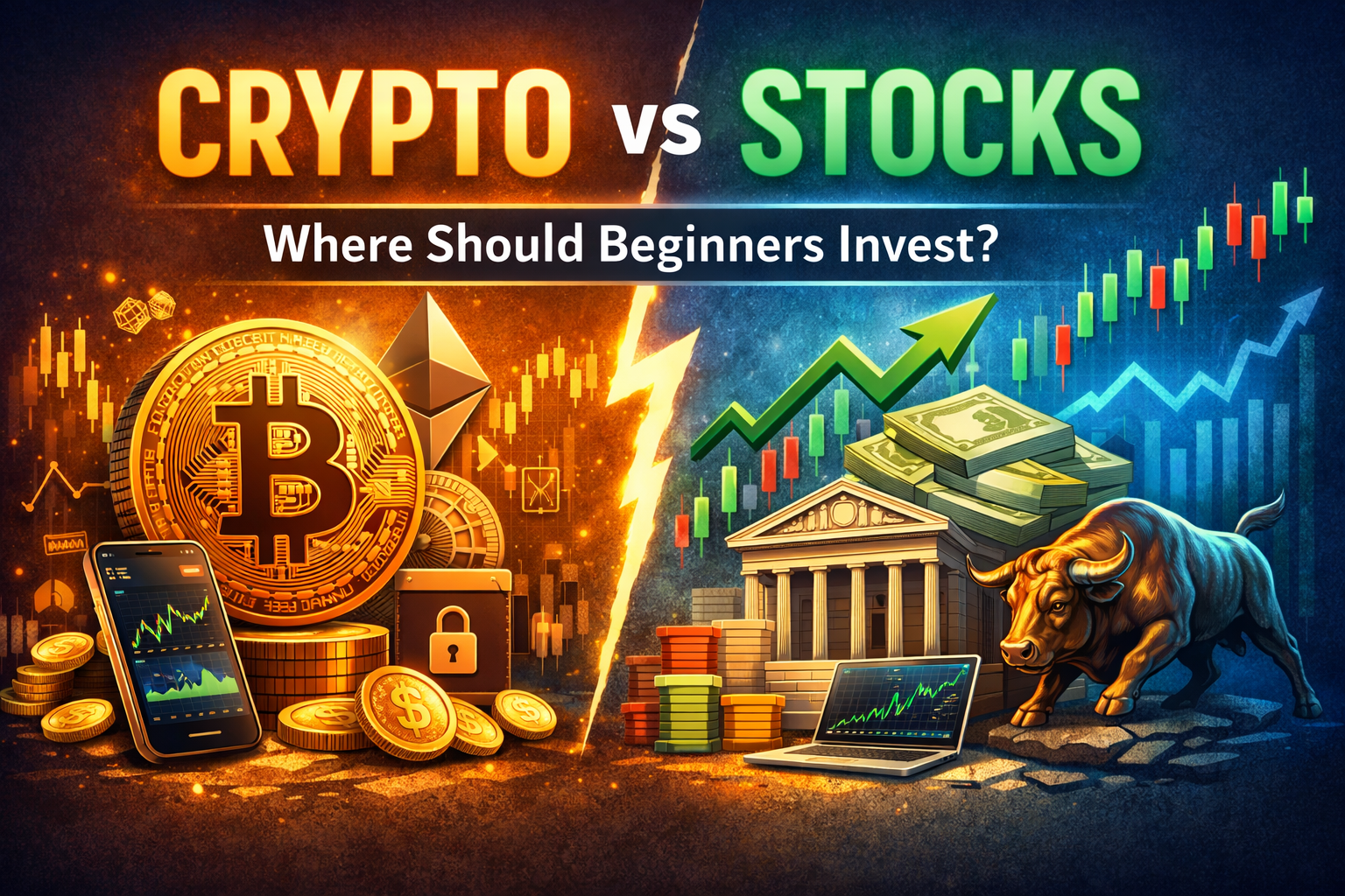 Crypto vs Stocks: Where Should Beginners Invest?