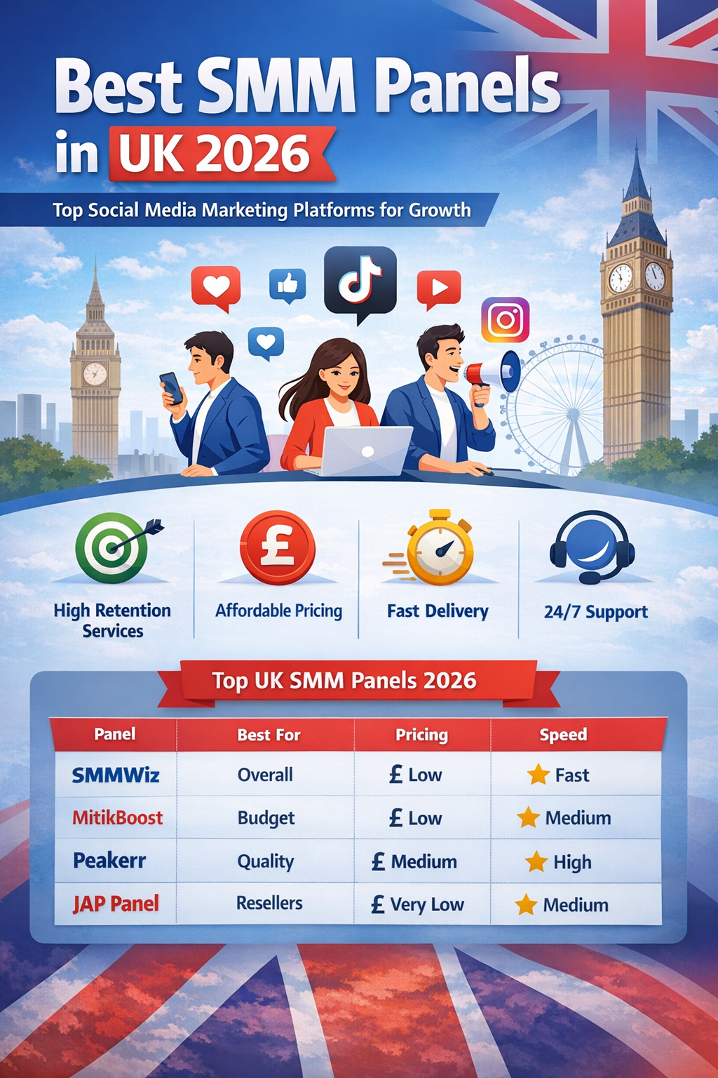 Best SMM Panels in UK (2026): Complete Guide for Agencies, Influencers & Resellers